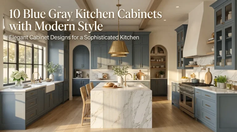 10 Blue Gray Kitchen Cabinets with Modern Style