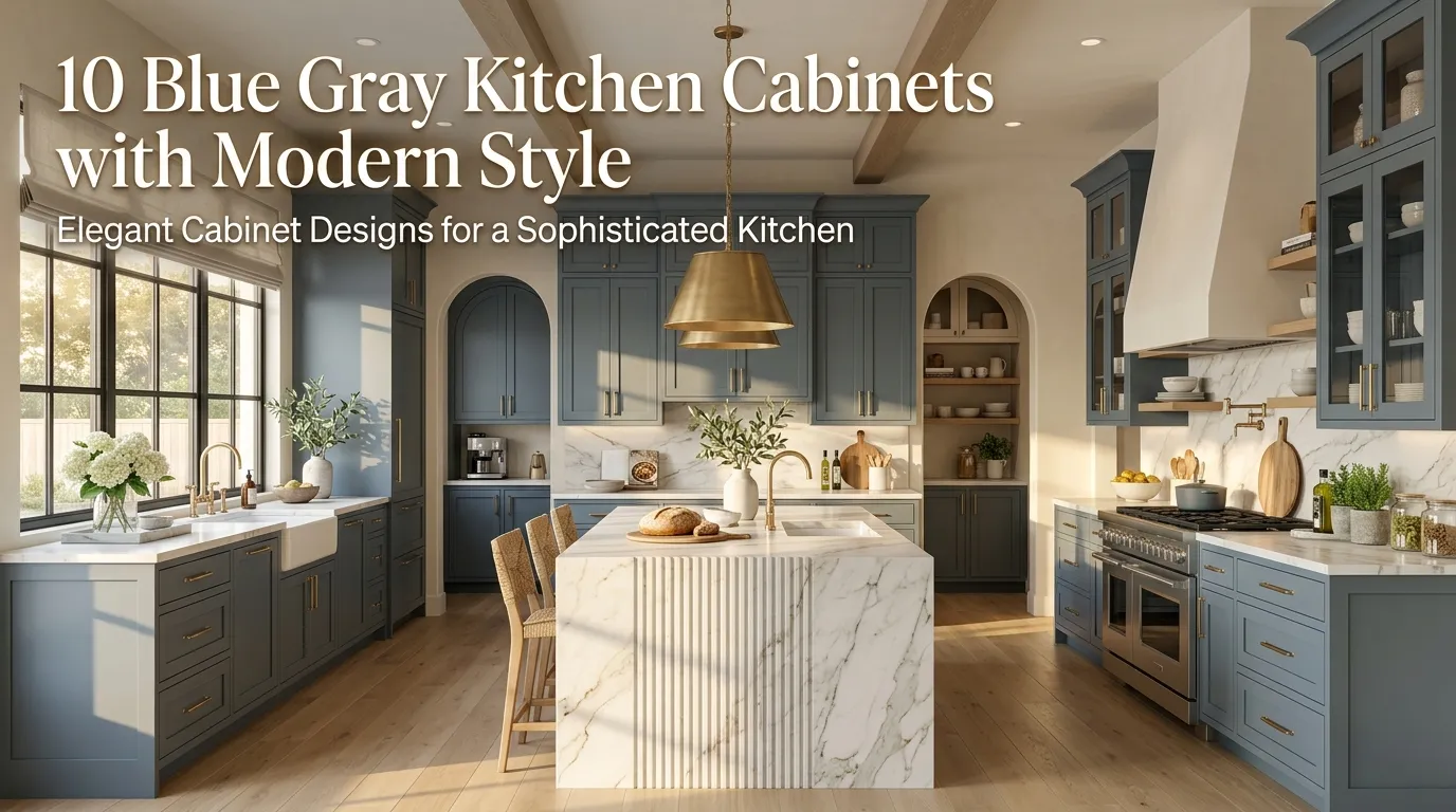 10 Blue Gray Kitchen Cabinets with Modern Style