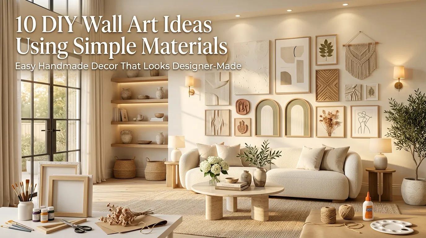 10 DIY Wall Art Ideas Using Simple Materials