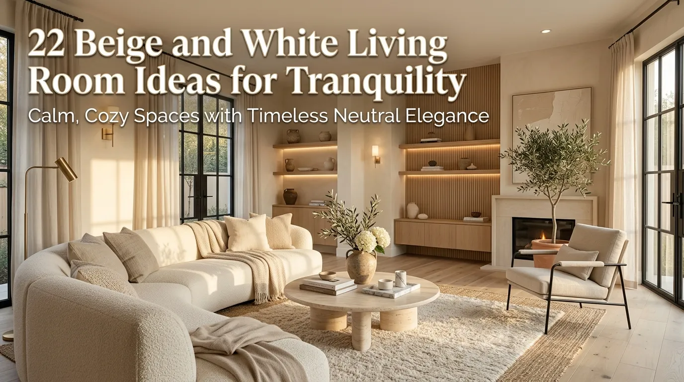 22 Beige and White Living Room Ideas for Tranquility