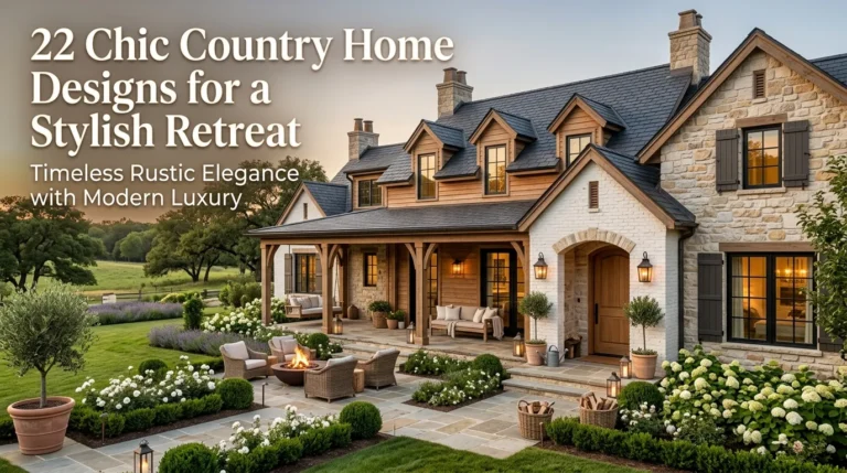 22 Chic Country Home Designs for a Stylish Retreat