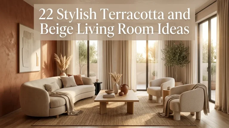 Stylish Terracotta and Beige Living Room Ideas