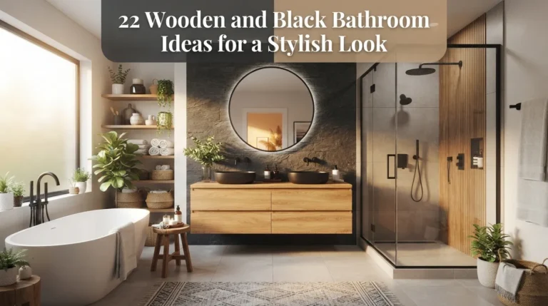 22 Wooden and Black Bathroom Ideas for a Stylish Look