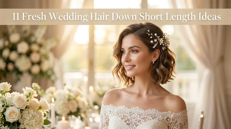 11 Fresh Wedding Hair Down Short Length Ideas