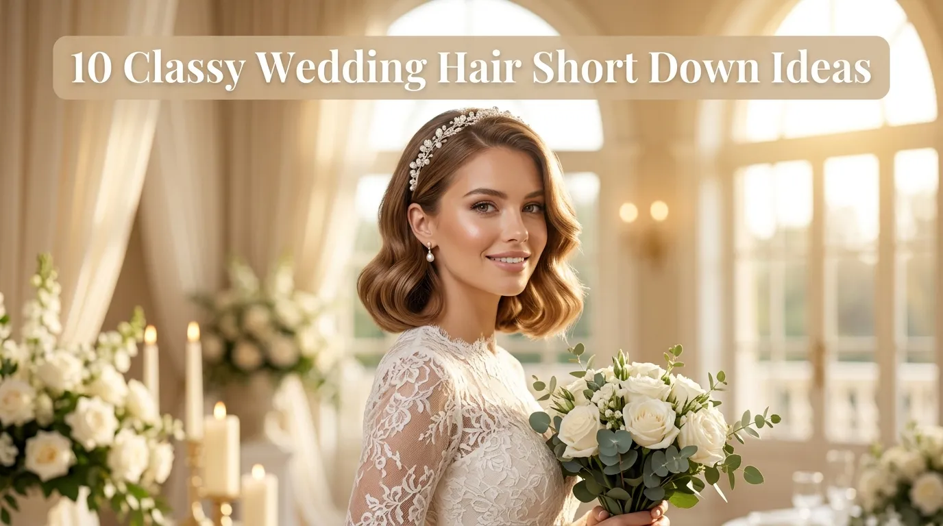 10 Classy Wedding Hair Short Down Ideas