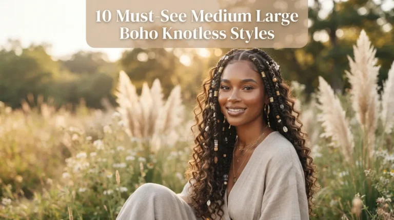 10 Must-See Medium Large Boho Knotless Styles