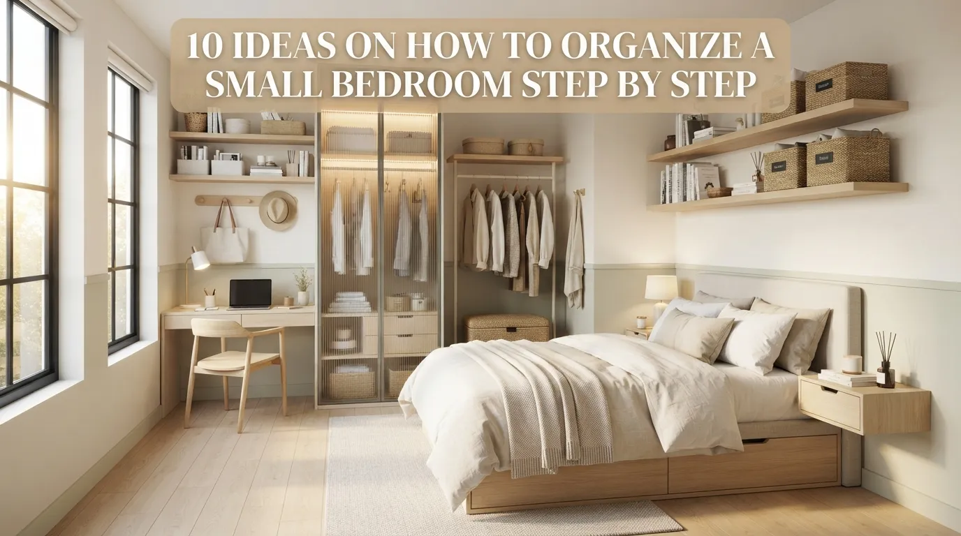 10 Ideas on How to Organize a Small Bedroom Step by Step
