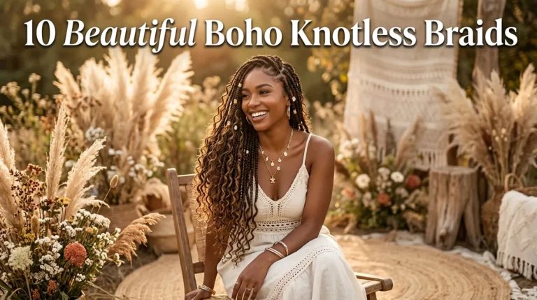 10 Beautiful Boho Knotless Braids