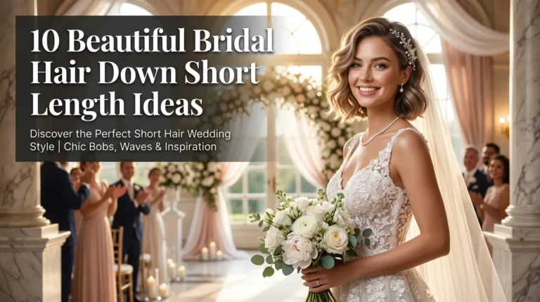 10 Beautiful Bridal Hair Down Short Length Ideas