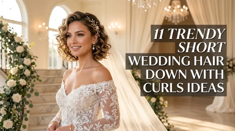 11 Trendy Short Wedding Hair Down With Curls Ideas