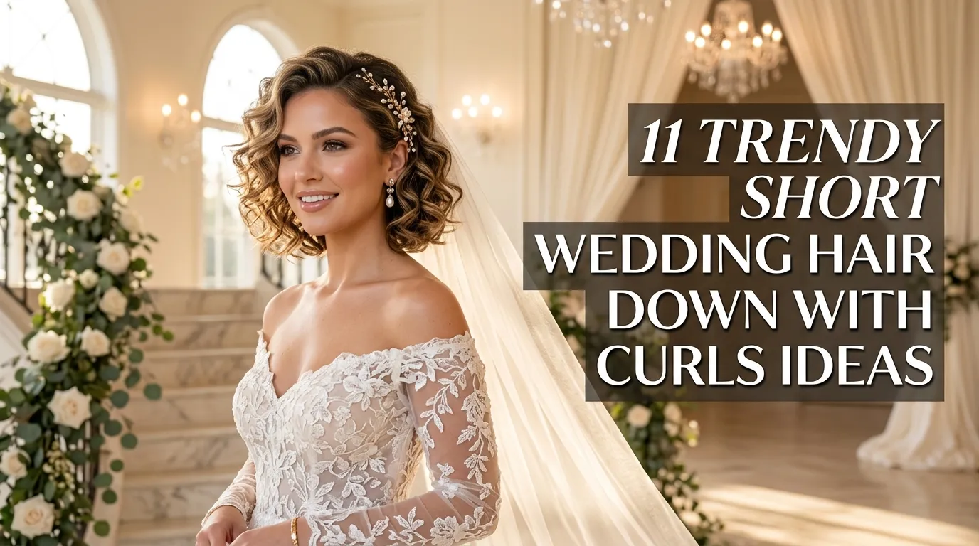 11 Trendy Short Wedding Hair Down With Curls Ideas