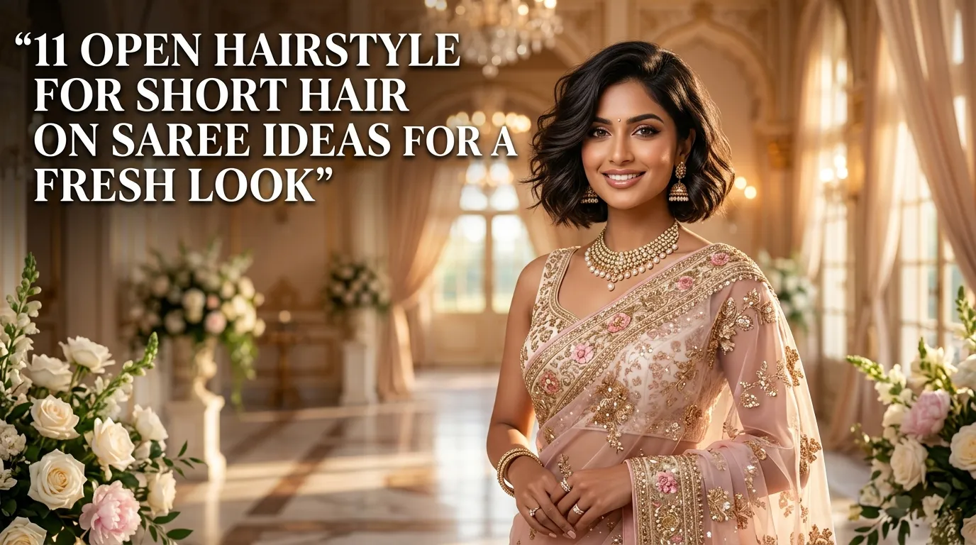 11 Open Hairstyle For Short Hair On Saree Ideas For A Fresh Look